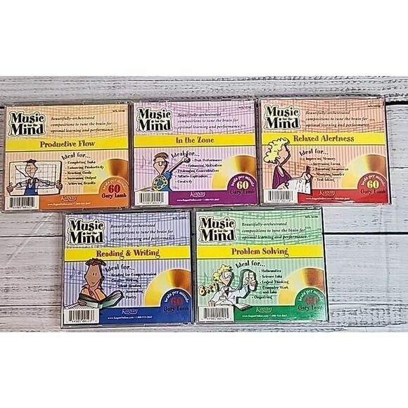 Music For The Mind 5 Beautiful Music CD's To Tune The Brain For Optimal Learning - Picture 2 of 14